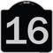 Signmission Sign with Number 16 Heavy-Gauge Aluminum Architectural Sign, 18" x 18", BS-1818-22906 A-DES-BS-1818-22906 - alternate 1